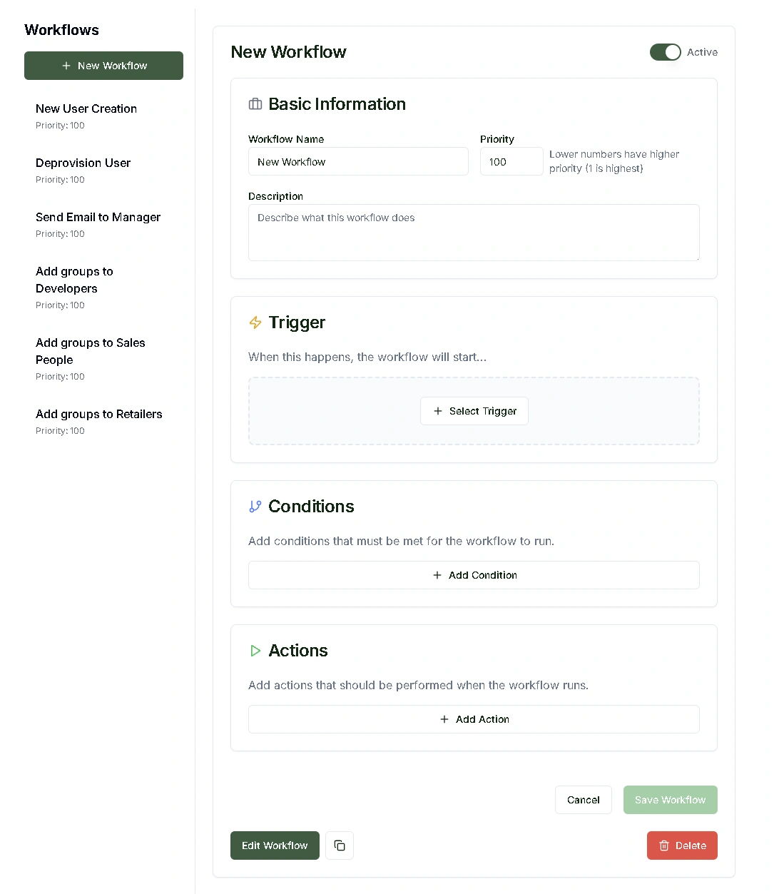 Workflow overview