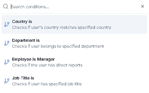 Workflow conditions