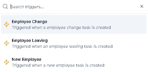 Workflow triggers