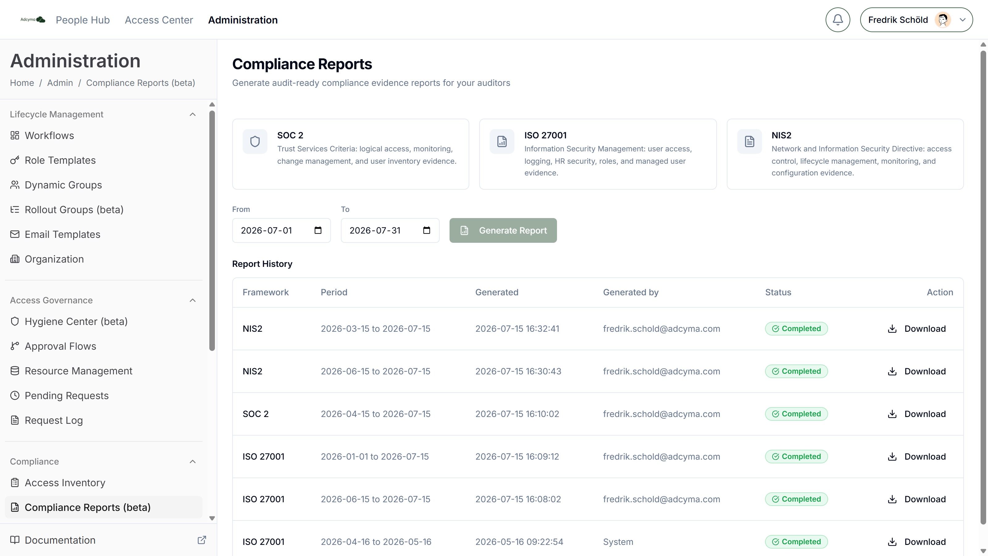 Compliance Reports