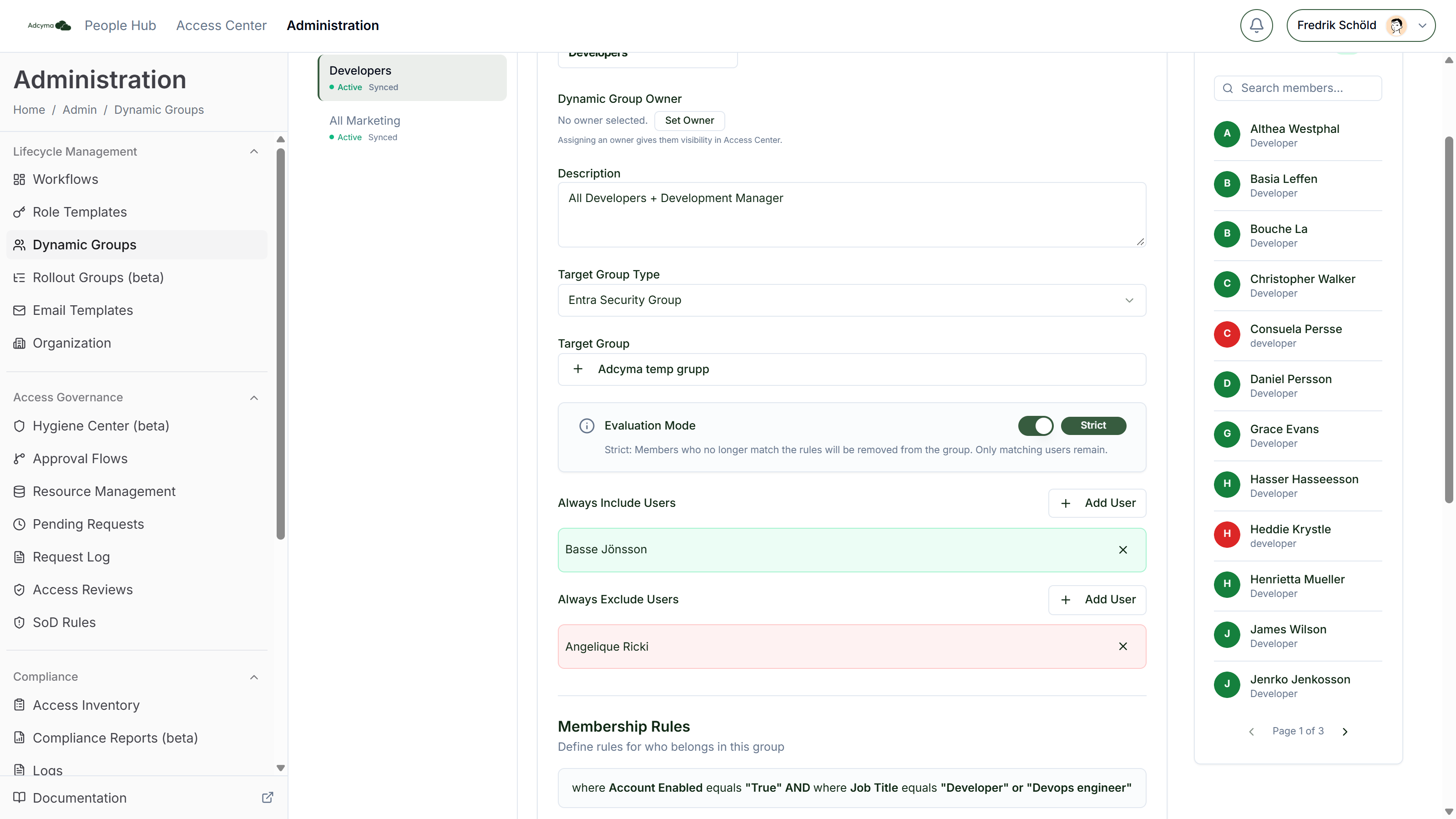 Dynamic group owner setting