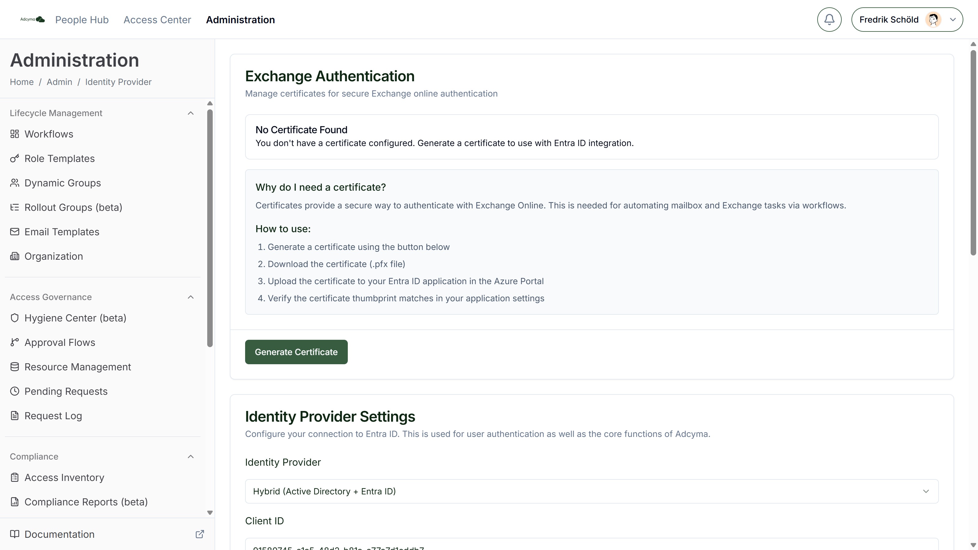 Single Sign-On settings
