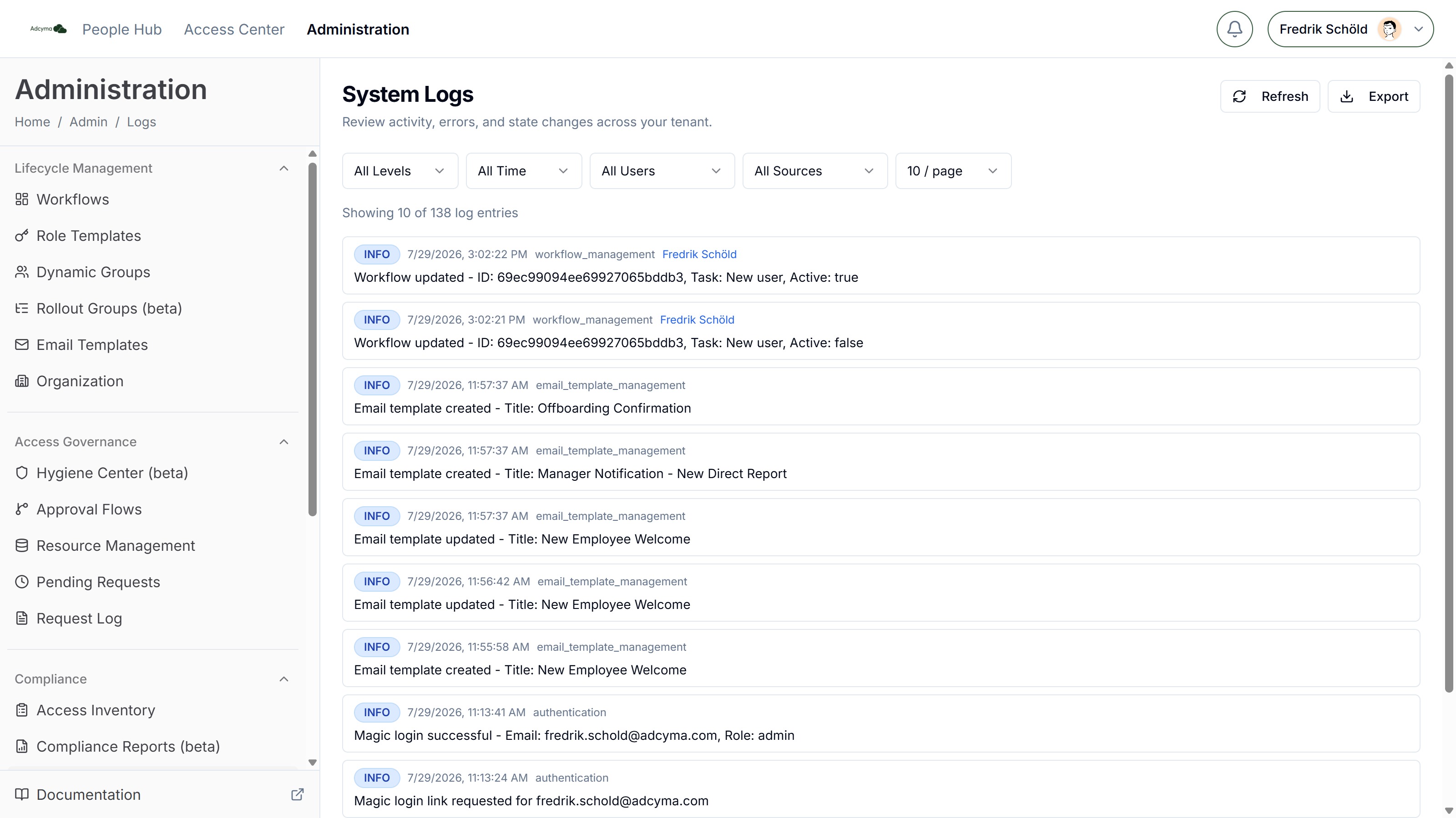 System Logs