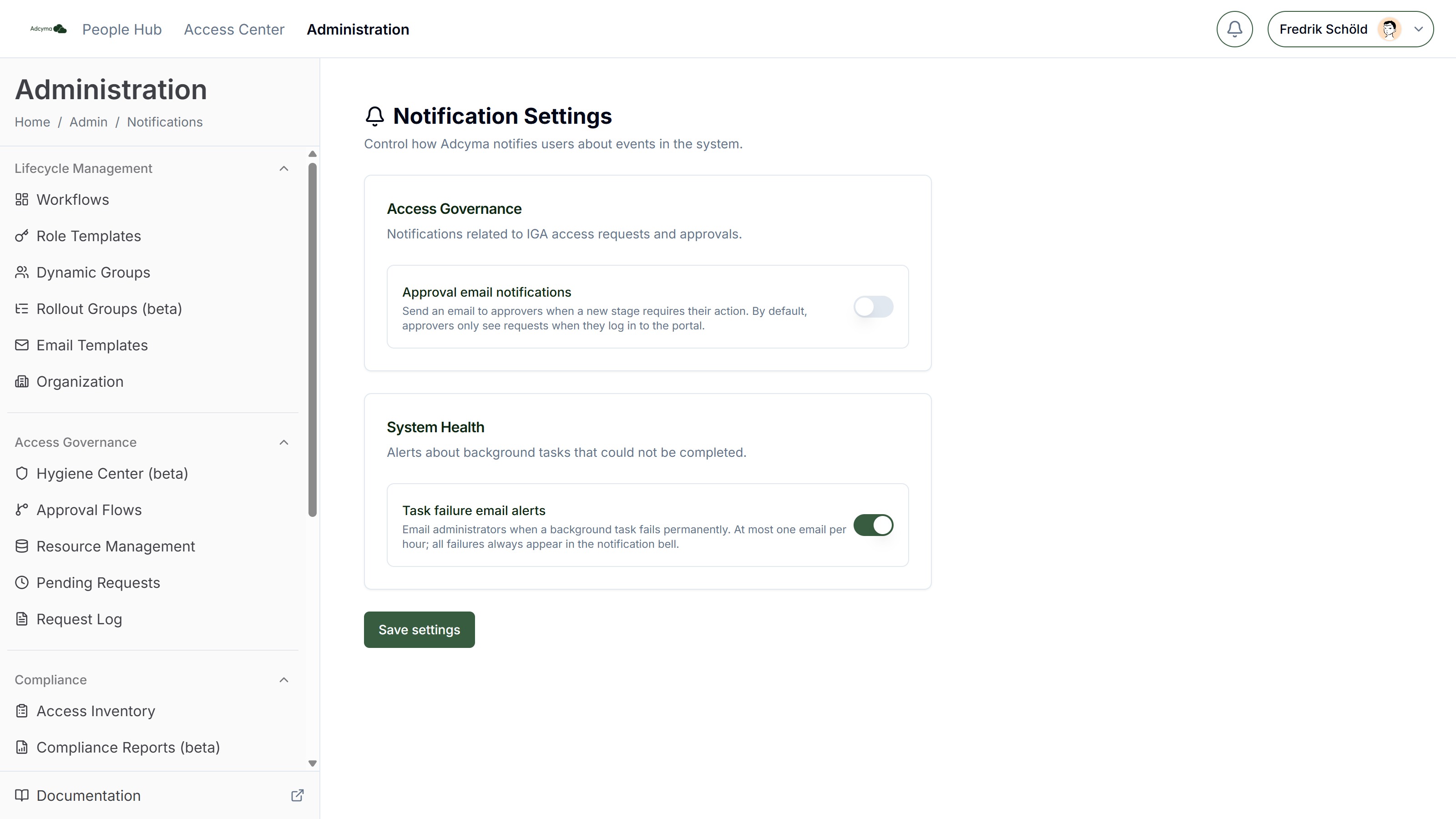 Notification Settings